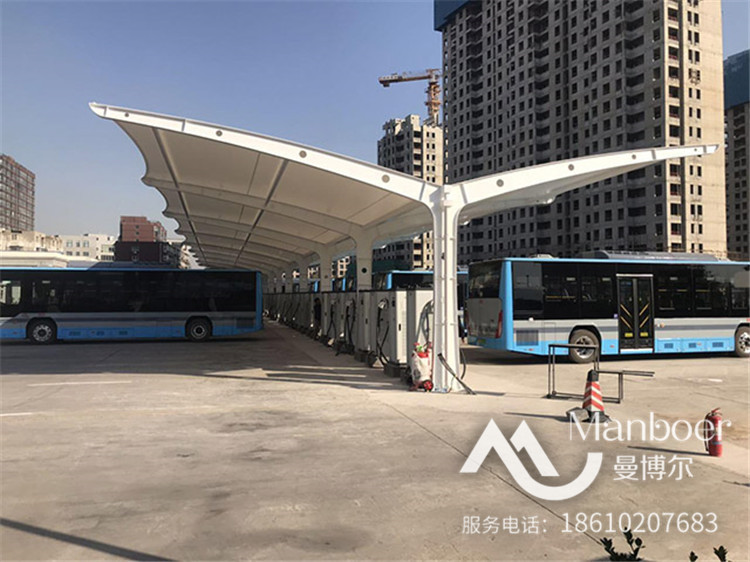 祥龙公交公司第二分公司门头沟场站充电桩膜结构